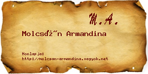 Molcsán Armandina névjegykártya